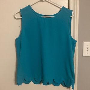 The Limited Scalloped Edge Tank Top